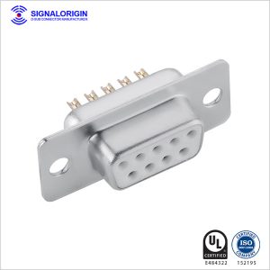 9 pin D-sub female connector solder cup type
