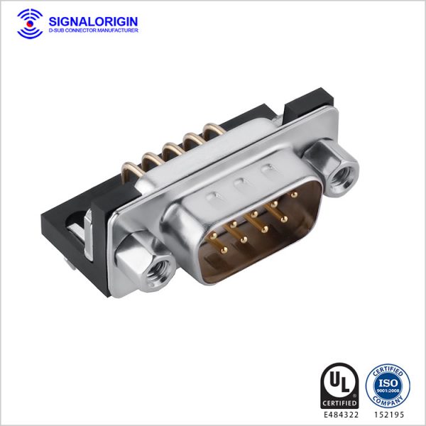 D Sub 9 Pin Male Connector Pcb Right Angle Type Manufacturer 3216