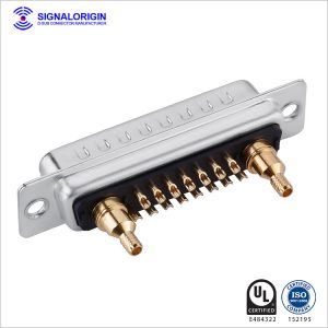 17W2 D-sub coaxial male connector solder cup