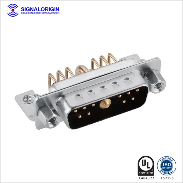 11w1 D-Sub Male Right Angle High Current Connector - 图片 2