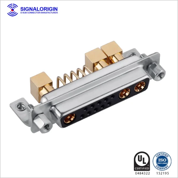 13W3 D-Sub Coaxial Female Right Angle Connector - 图片 2