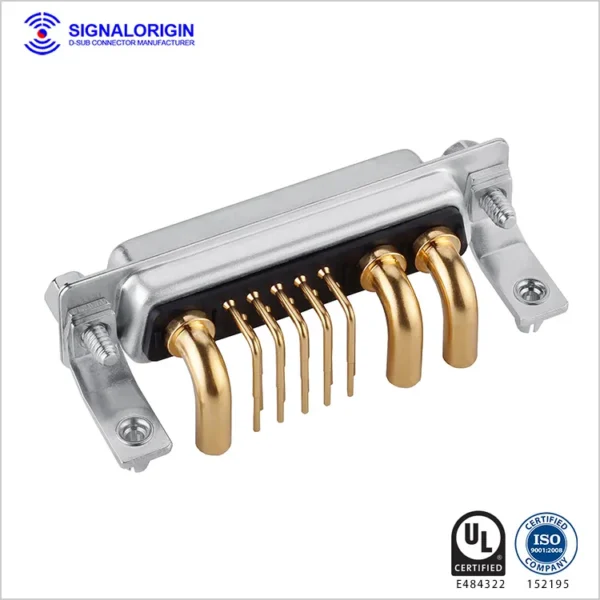 13w3 D-Sub High Current Female Connector Right Angle Type
