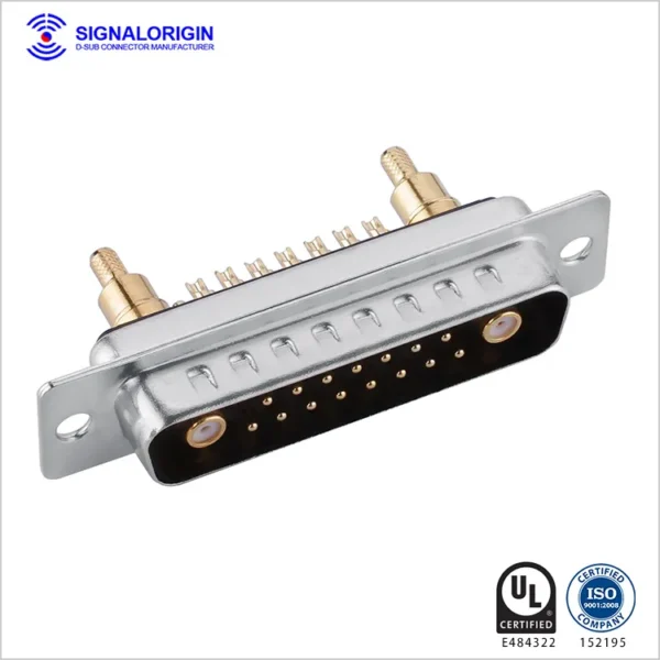 17W2 D-sub Coaxial Male Connector Solder Cup - 图片 2