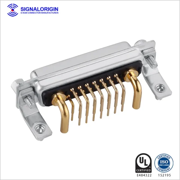 17w2 D-Sub Female Right Angle Connector With Screws
