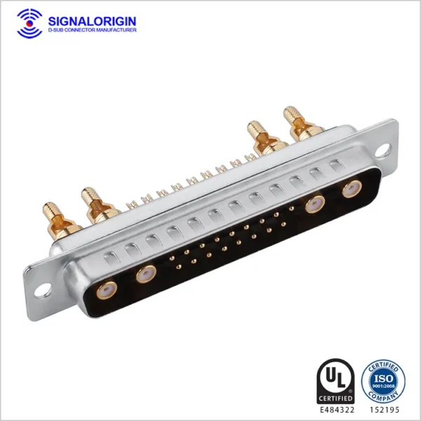 21W4 D-sub Coaxial Connector Male Solder Cup - 图片 2