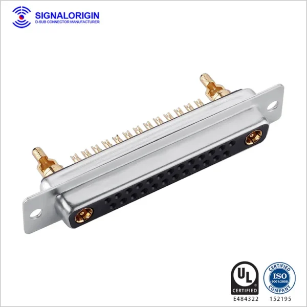 27W2 D-sub Coaxial Connector Female Solder Cup - 图片 2