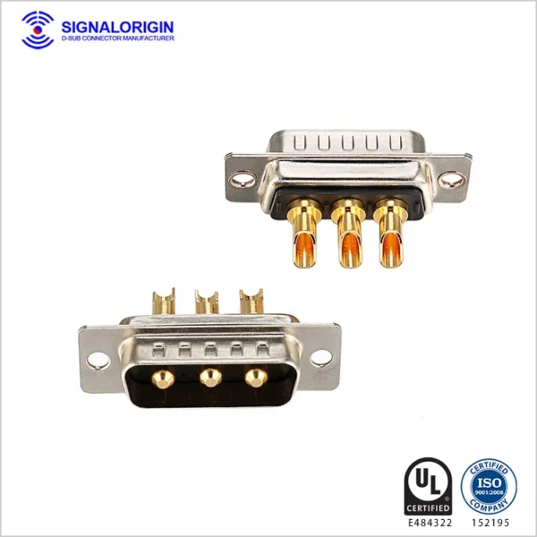 3w3 High Current Male Combo D-Sub Connector