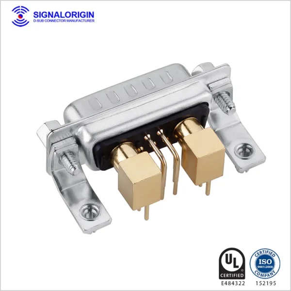 7W2 D-sub Coaxial Connector Male PCB Right Angle - 图片 2