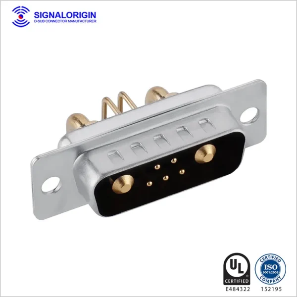 7w2 D-Sub Male Right Angle High Current Connector - 图片 2