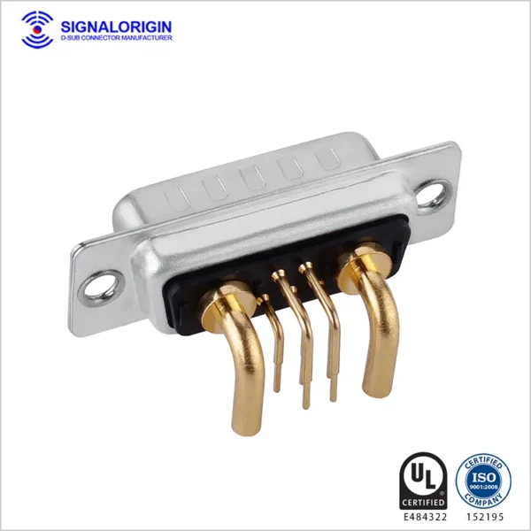 7w2 D-Sub Male Right Angle High Current Connector