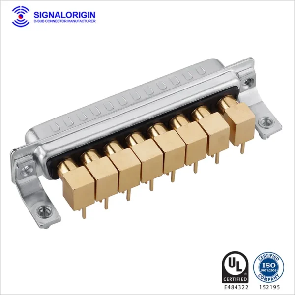 8W8 D-sub Coaxial Connector Male Right Angle Type - 图片 2
