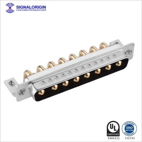 8w8 D-Sub High Current Male Connector Right Angle Type - 图片 2