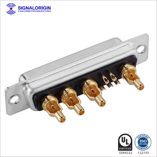 9W4 D-sub Coaxial Connector Female Solder Cup