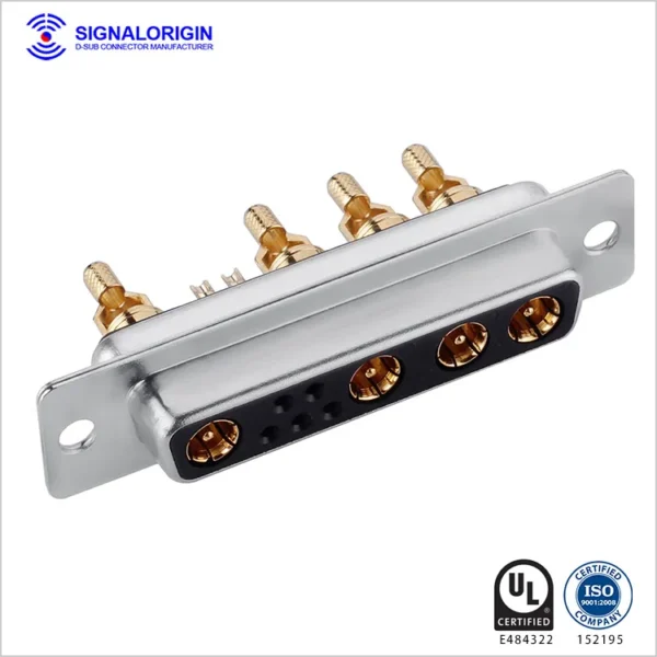 9W4 D-sub Coaxial Connector Female Solder Cup - 图片 2