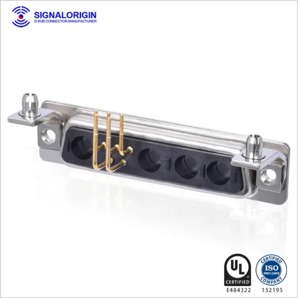 9w4 Female Right Angle Combo D Connector - 图片 3