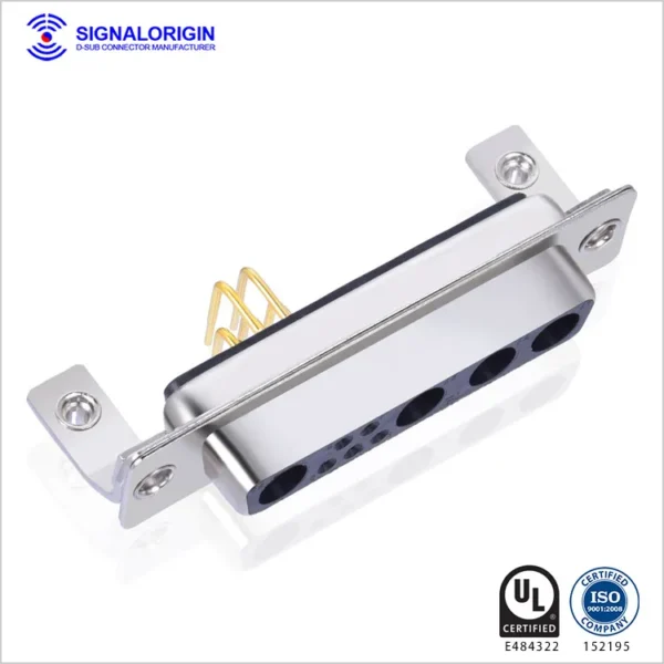 9w4 Female Right Angle Combo D Connector - 图片 2