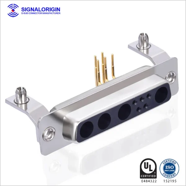 9w4 Female Right Angle Combo D Connector