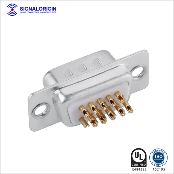High density DB15 connector male solder cup