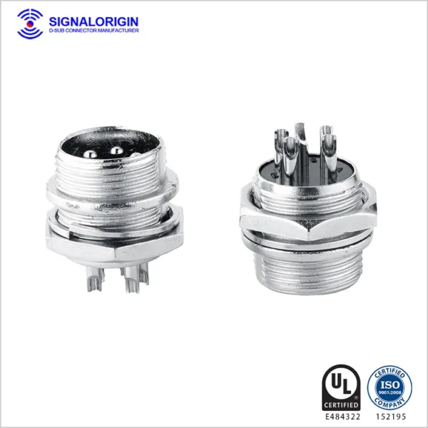 M16 5 PIN Waterproof Solder Cup Circular Power Connector - 图片 2