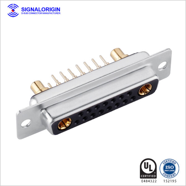 17W2 D-sub mix contact connector socket straight type - 图片 2