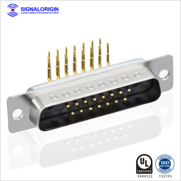 17w2 male combo right angle d-sub pcb connector - 图片 2