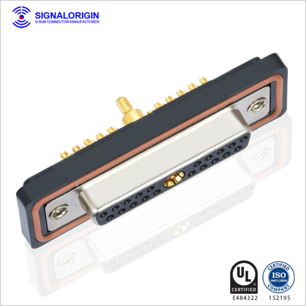 21W1 waterproof female d-sub coaxial rf connector - 图片 2