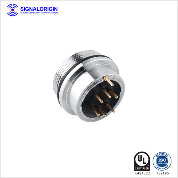 6 pin female waterproof electrical circular connectors - 图片 2