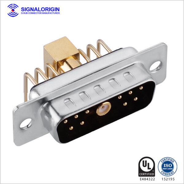 11W1 D-sub coaxial male connector right angle - 图片 2