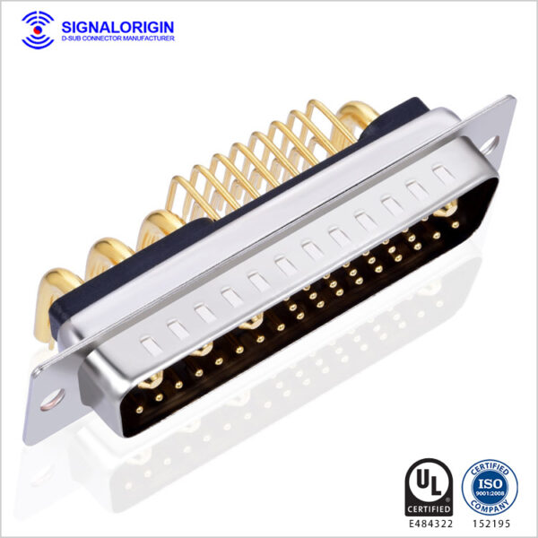 36w4 d-sub combo right angle high current pcb connector - 图片 3