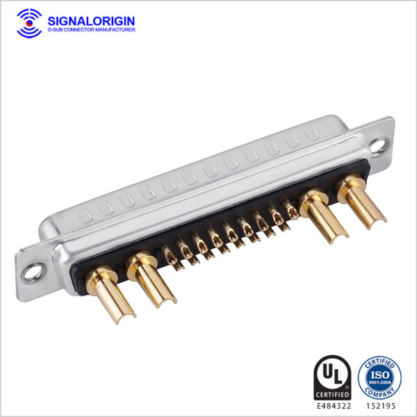 21W4 D-sub male connector high current solder cup - 图片 2