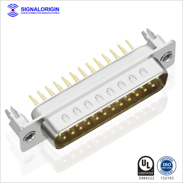 25 pin male d sub connector with boardlocks - 图片 3
